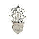 Holy water stoup 8 cm in 925 silver Virgin s3