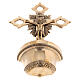 Brass Holy water font with Byzantine cross, 14x8x3 in s5