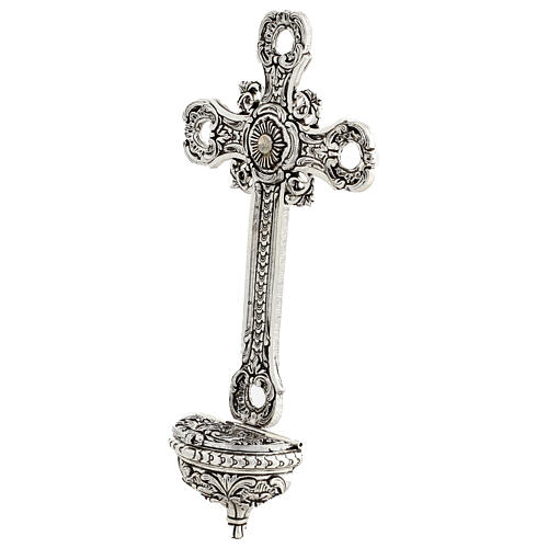Pia de água benta crucifixo latão 25x15 cm 3