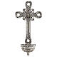 Pia de água benta crucifixo latão 25x15 cm s1