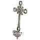Pia de água benta crucifixo latão 25x15 cm s3