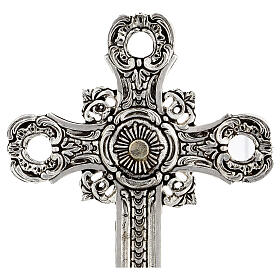 Holy water font crucifix brass, 25x15 cm