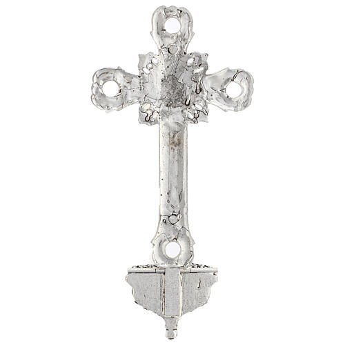 Holy water font crucifix brass, 25x15 cm 6