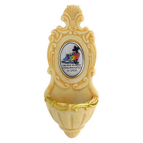 Resin Holy Water font with Jubilee logo, 5x1.5 in