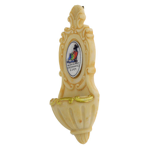 Acquasanteria logo Giubileo resina 12x4 cm 2