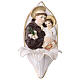 Bénitier Saint Antoine avec lys en PVC 14x6,5x5,2 cm