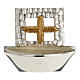 Holy water font square cross s1