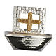 Holy water font square cross s5