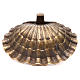 Muschel-Weihwasserbecken aus bronzefarbigen Messing 23x28 cm s3