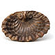 Holy water font shell shaped, bronzed brass 23x28cm s5
