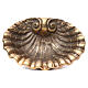 Holy water font shell shaped, bronzed brass 23x28cm s9