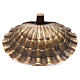 Holy water font shell shaped, bronzed brass 23x28cm s11