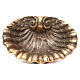 Holy water font shell shaped, bronzed brass 23x28cm s1