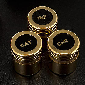 Santos Óleos e Serviços de Batismo: Santos Óleos: estojo com vasos dourados