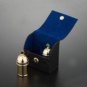 Oli santi e servizi battesimo: Oli sacri: astuccio con 2 vasetti interno blu