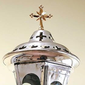 Liturgiezubehöre: Prozessionslaterne, Glass und Messing