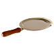 Communion plate in brass with wooden handle s2