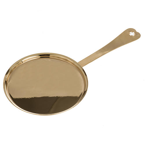 Communion plate in polished brass 1