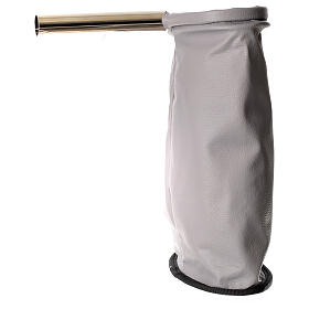Alms bag with locket, grey