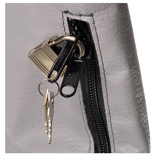Alms bag with locket, grey 3
