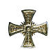 Consecration cross in golden cast brass 20x20cm