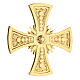 Consecration cross in golden cast brass 20x20cm s3
