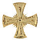 Consecration cross in golden cast brass 20x20cm s4