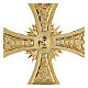 Consecration cross in golden cast brass 20x20cm s2