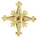 Consecration cross in golden cast brass 27x27xcm s3