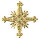 Croce per consacrazione in ottone fuso dorato 27x27 cm s1