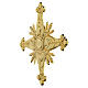 Croce per consacrazione in ottone fuso dorato 27x27 cm s2