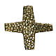 Consecration cross in golden cast brass 22x22cm s1