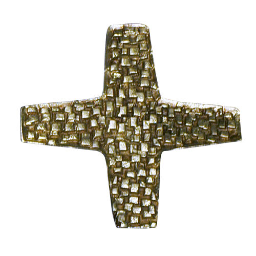 Consecration cross in golden cast brass 22x22cm 1