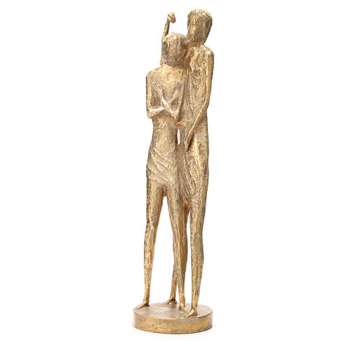 Johannes der Täufer aus bronzefarbigen Messing 58cm 2