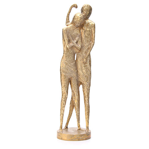 Saint John Baptist stylised statue in bronzed brass, 58cm 1