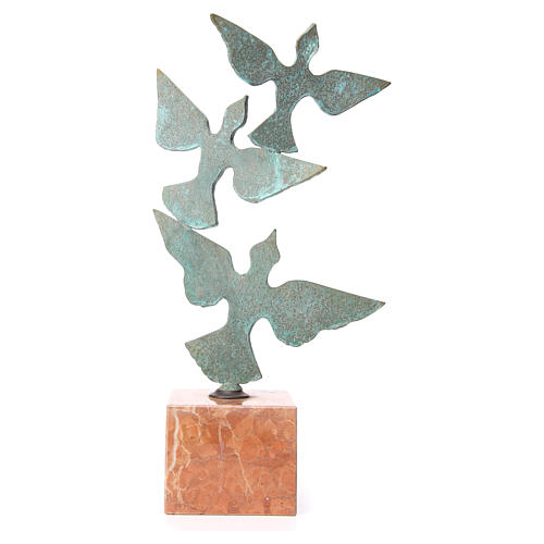 Composition of doves with marble base, 55cm 1