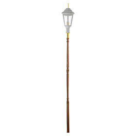 Procession lamp white colour with wooden handle 2 m s5