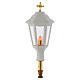 White Procession lamp with wooden a handle 2 m s3