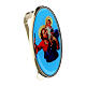 Saint Christopher auto clip in metal and coloured resin 5x3 cm s4