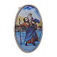 Saint Christopher auto clip in metal and coloured resin 5x3 cm s1