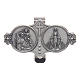 Clip pour auto St Christophe et Vierge Miraculeuse en métal 3x5 cm s1