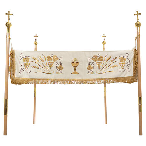Processional canopy 130x160 with chalice and grapes 1