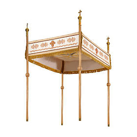 Liturgiezubehöre: Prozessionsbaldachin 160 x 250 mit Kreuzdekoration