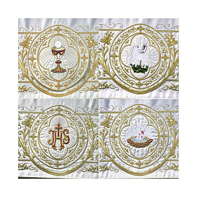 Processional canopy 160x200 in polyester with the IHS symbol and lamb