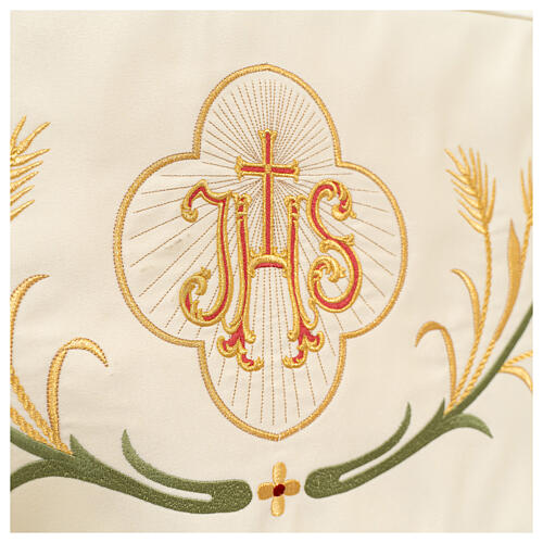 Processional canopy 130x160 with IHS, flowers and ears of wheat 5