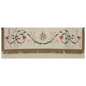 Processional canopy 130x160 with IHS, flowers and ears of wheat s4