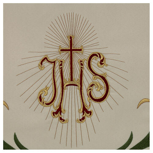 Processional canopy 130x160 with IHS, flowers and ears of wheat 2