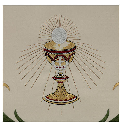 Processional canopy 130x160 with IHS, flowers and ears of wheat 5