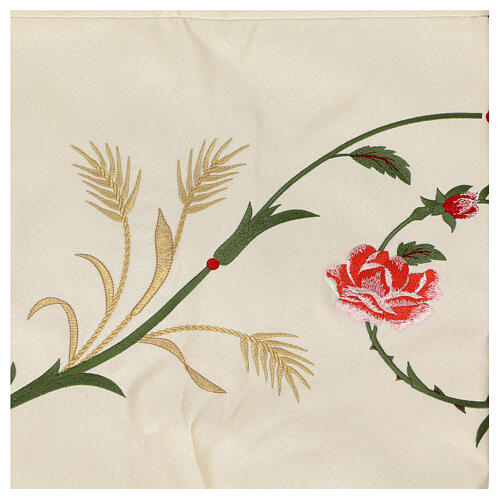 Processional canopy 130x160 with IHS, flowers and ears of wheat 9