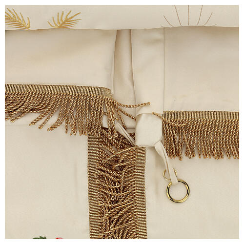 Processional canopy 130x160 with IHS, flowers and ears of wheat 11